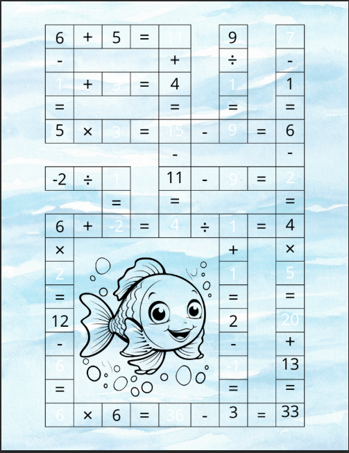 CCSS Ocean Grid: The CrossMath Puzzle