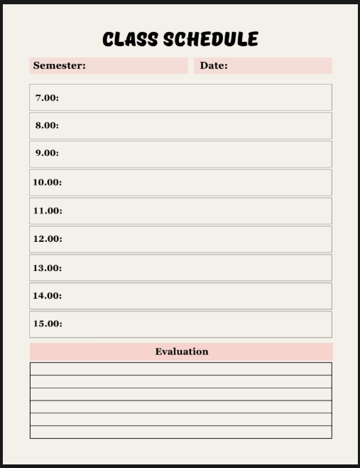 Back to School Planner