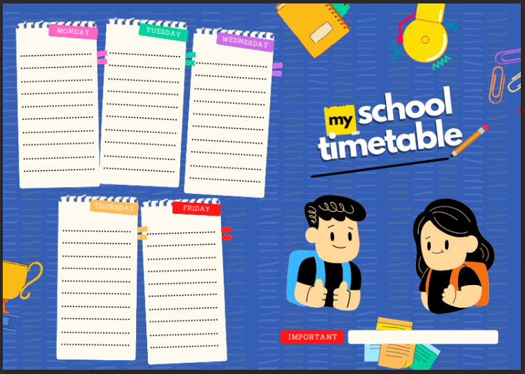 School Time Table Template