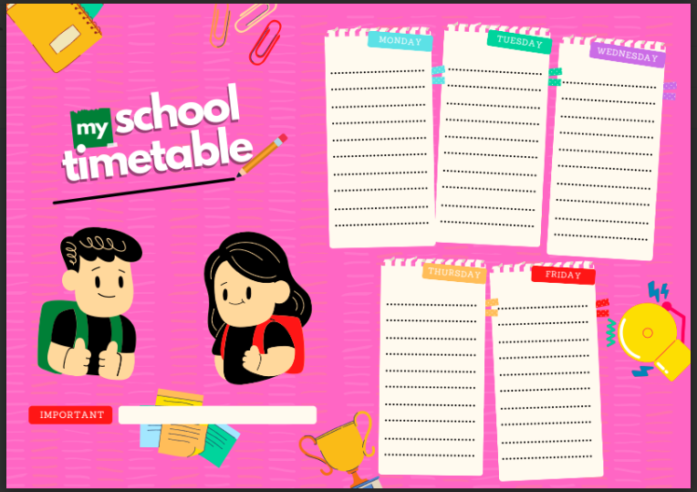 School Time Table Template