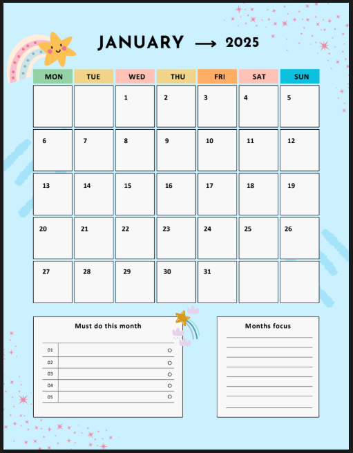 2025 Student Planner