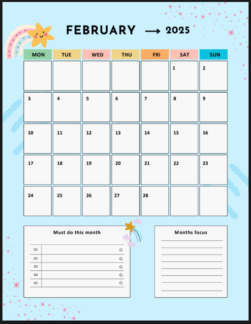 2025 Student Planner