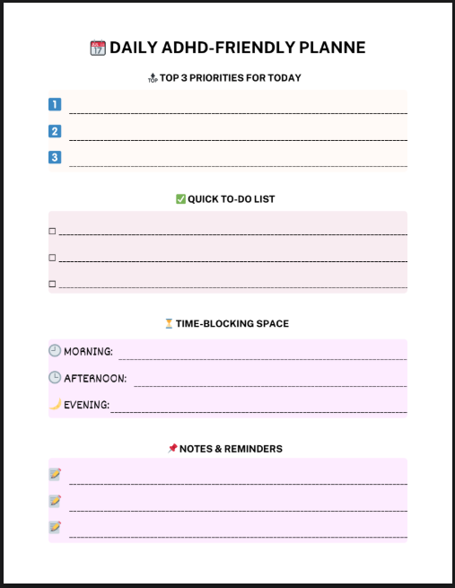 2025 ADHD Planner for Kids