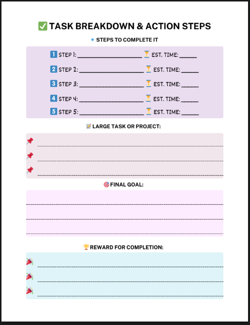 2025 ADHD Planner for Kids