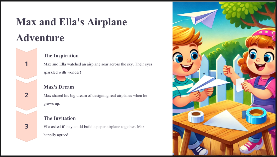 Stream Challenge Task Building a Paper Airplane